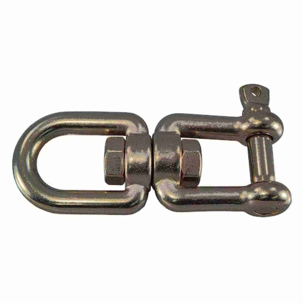 Midwest Fastener 3/8" x 4-1/4" 316 Stainless Steel Eye/Jaw Swivels 2PK 37423 - main